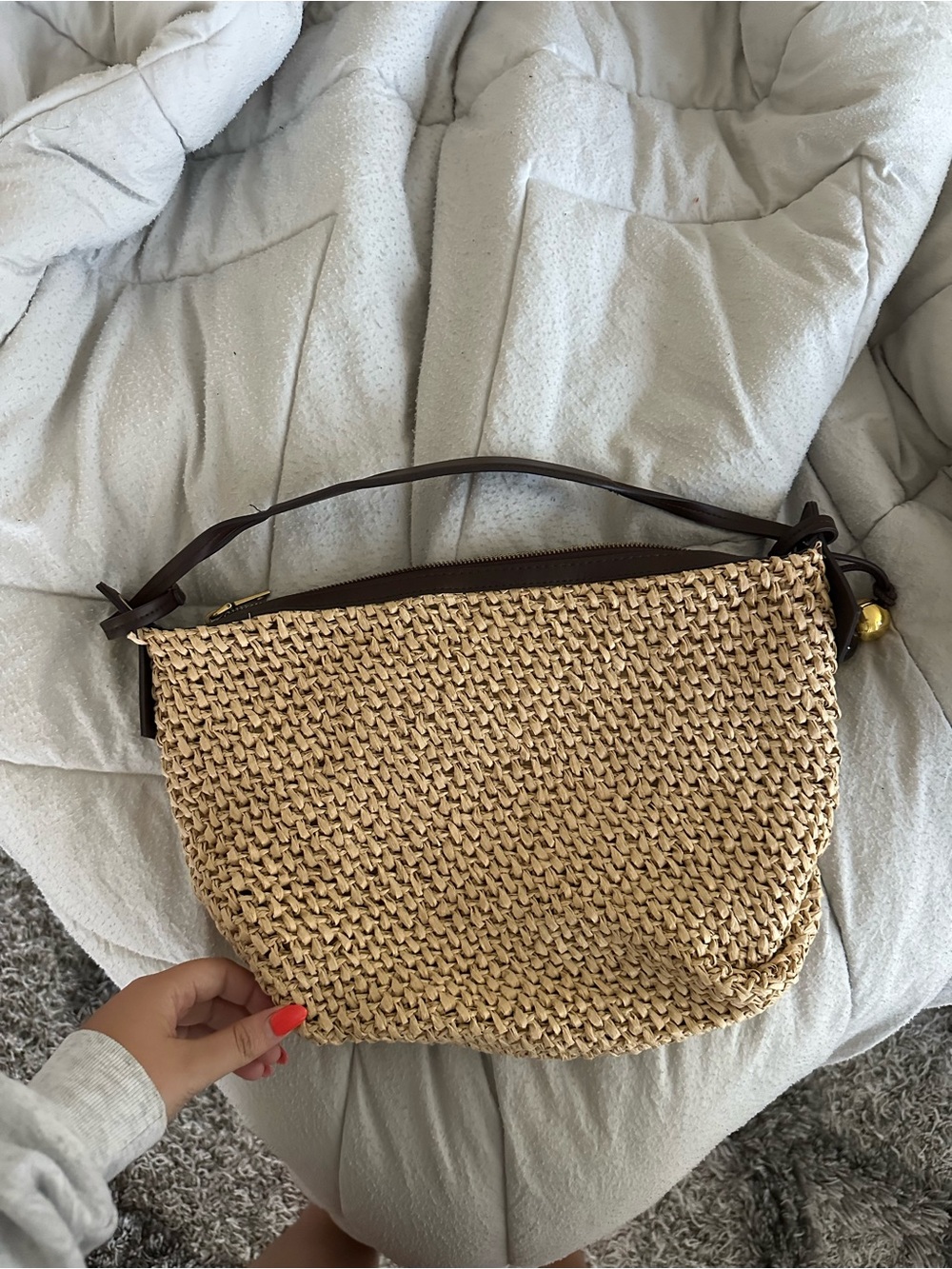 Zara Straw Shoulder Bag